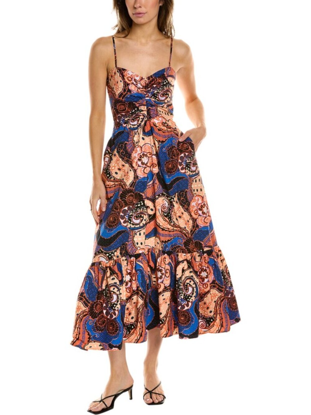 ALC | Lilah Midi Dress in Terracotta Midnight Multi